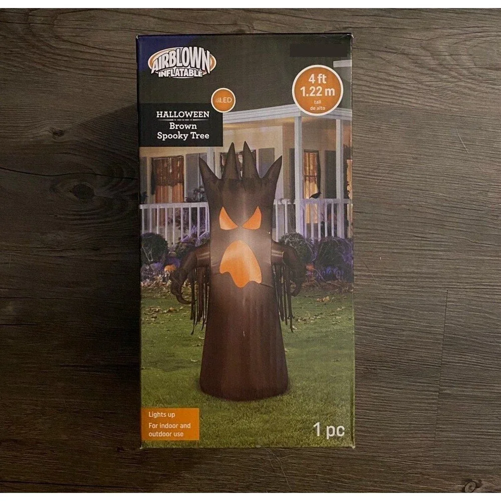 4ft Brown Spooky Tree Halloween Airblown Inflatable